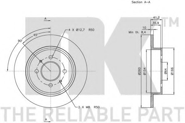 NK 203045 Brake Disc